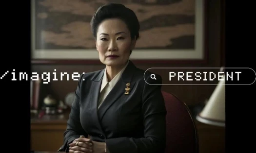Asian woman as President in MullenLowe MENA "Fixing the bAIs" campaign
