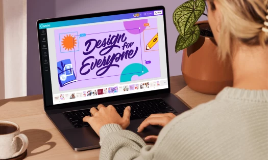 Canva displayed on laptop screen