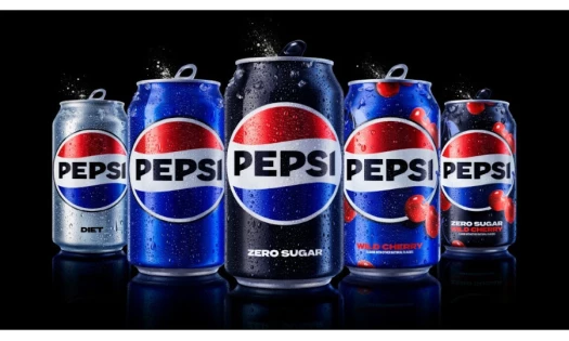 New Pepsi logo on different Pepsi cans