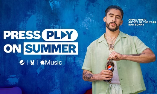 Bad Bunny in Pepsi poster for "Press Play On Summer" campaign