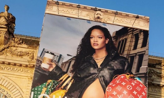 Rihanna in Louis Vuitton SS 24 men's campaign