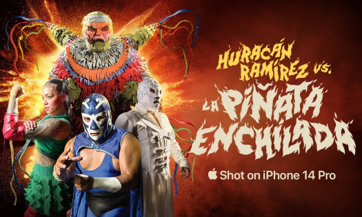 Film poster for Apple's "Huracan Ramirez vs. La Piñata Enchilada" short film campaign