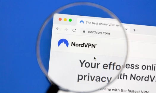 NordVPN preview through magnifying glass