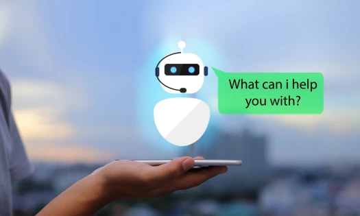 Chatbot Mobile Phone Design Icon What Can I Help You With