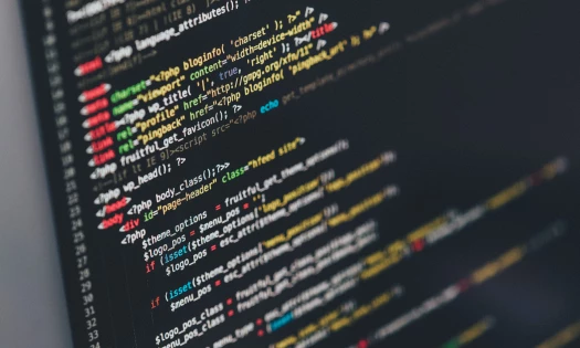 Code on a screen
