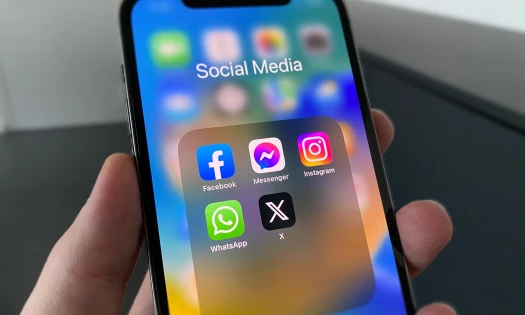 Social media apps on a smartphone