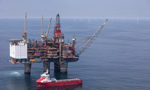 Equinor's oil platform at sea