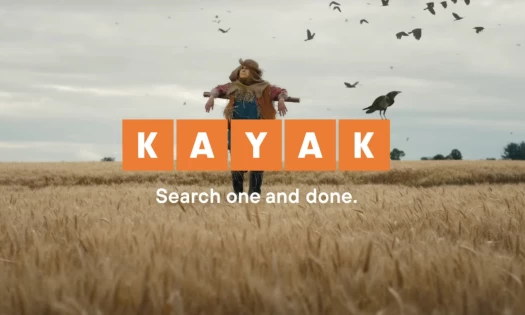Kayak Logo and Scarecrow