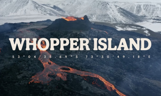 Volcano and Coordinates of Whopper Island