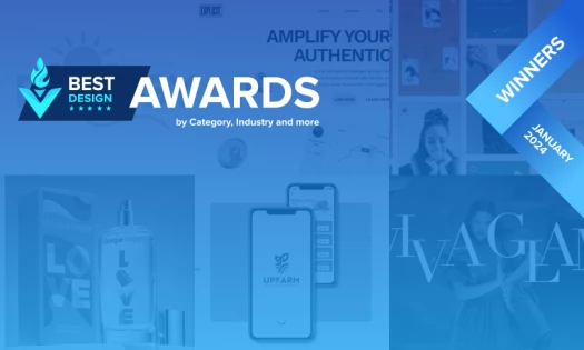 Collage of the DesignRush Best Design Award Winner images