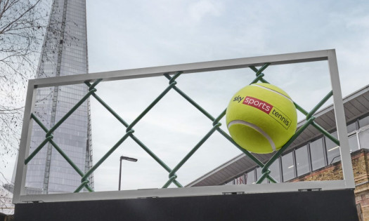 3D Billboard With Giant Tennis Ball for Sky Sports Tennis