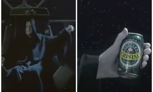 Cervesa Cristal Ad in Star Wars TV Broadcast