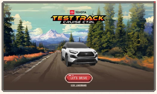 Gameplay from Toyota Test Track Cruise CTRL