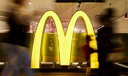 A McDonald's storefront