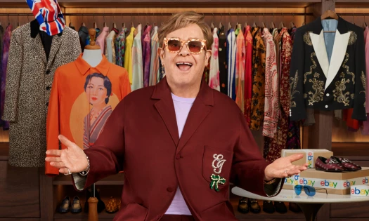 Elton John in 'Rocket Man Resale' Campaign