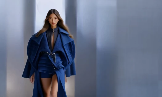 An AI-Generated Model in a Motorola Dress