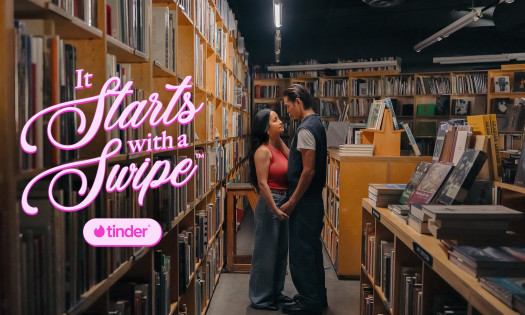 Lana Condor and Evan Mock in the latest Tinder ad