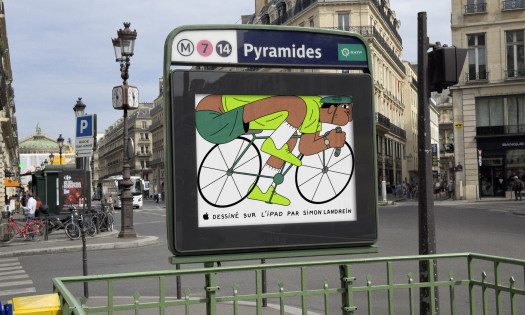 An illustration by Simon Landrein for Apple