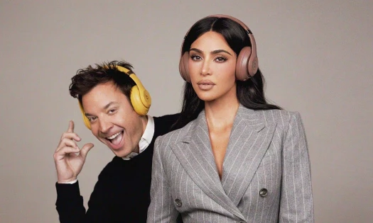 Jimmy Fallon and Kim Kardashian for Beats