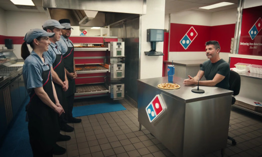 Simon Cowell as a Domino's Quality Captain