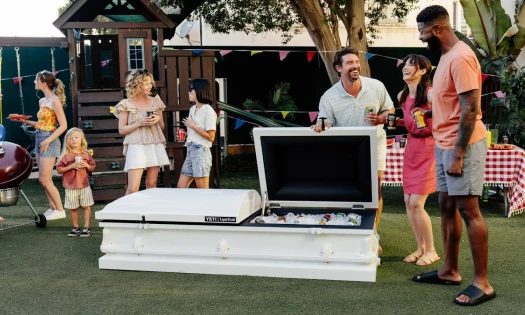 The Life-Sized Casket Cooler from Liquid Death x YETI