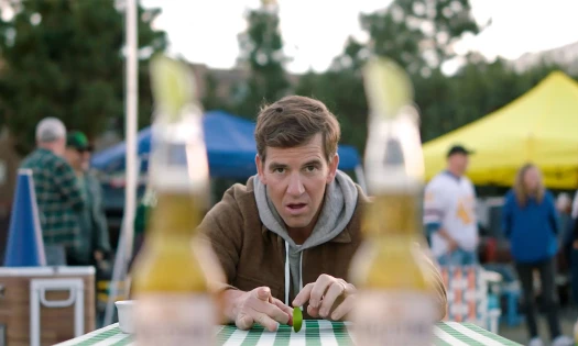Eli Manning plays Corona Lime Wedge Football