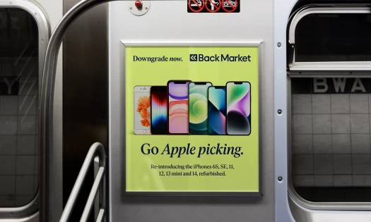 Back Market ad in subway train