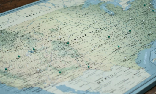 Map of the U.S.A.