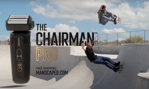 Riley and Tony Hawk for Manscaped