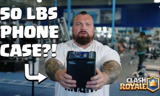 The Strongest Man with the Heaviest Phone Case! | Eddie Hall x Clash Royale