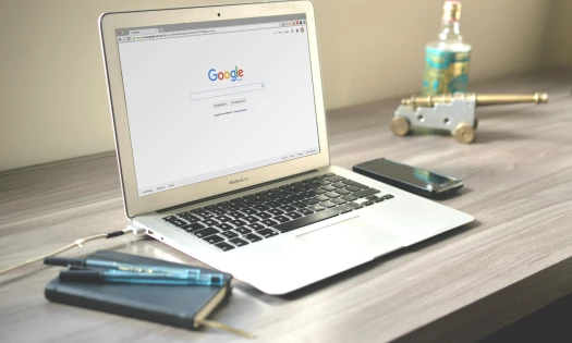 Laptop with Google