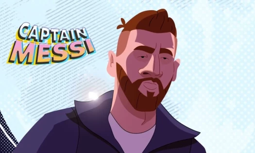 Lionel Messi as an animated superhero