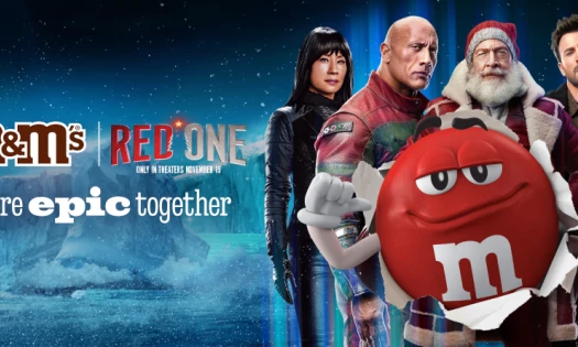 M&M ‘Red One’ Movie Poster With Red in the Front