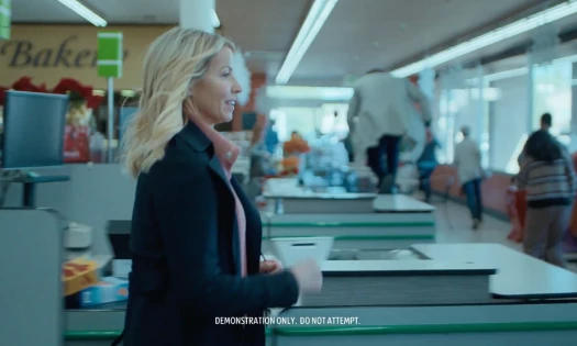 A woman in a grocery store