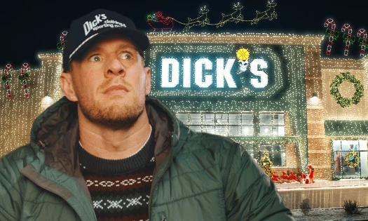 J.J. Watt in front of a DICK'S