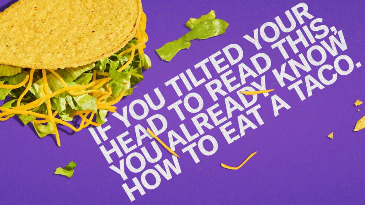 Taco Bell & Deutsch's Witty 'Tiltvertising' OOH Ad Shows Ingenious Way of Eating Tacos