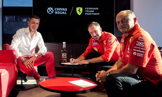 Scuderia Ferrari HP and Chivas Regal representatives