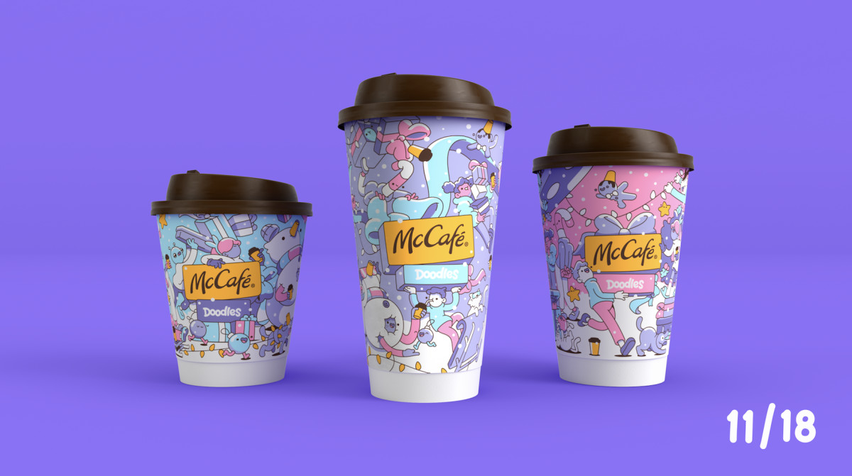 McDonald's and Doodles Celebrate Coffee Runs with Limited-Edition Holiday Cups