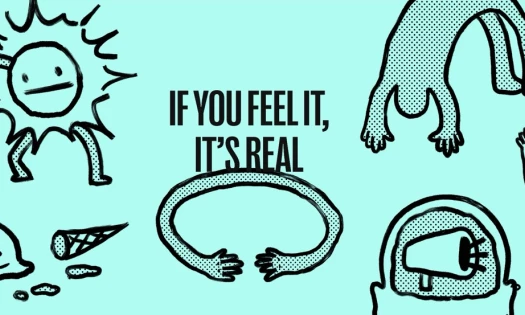 Symbols indicating mental health struggles graphic