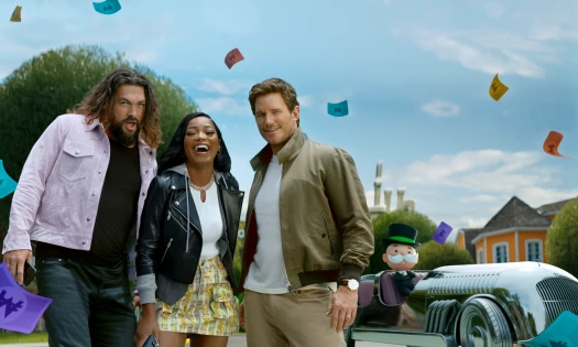 Jason Momoa, Keke Palmer, Chris Pratt, and Mr. Monopoly