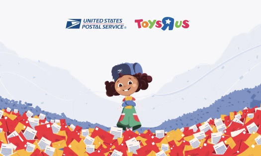 USPS and Toys R Us logos on website screenshot