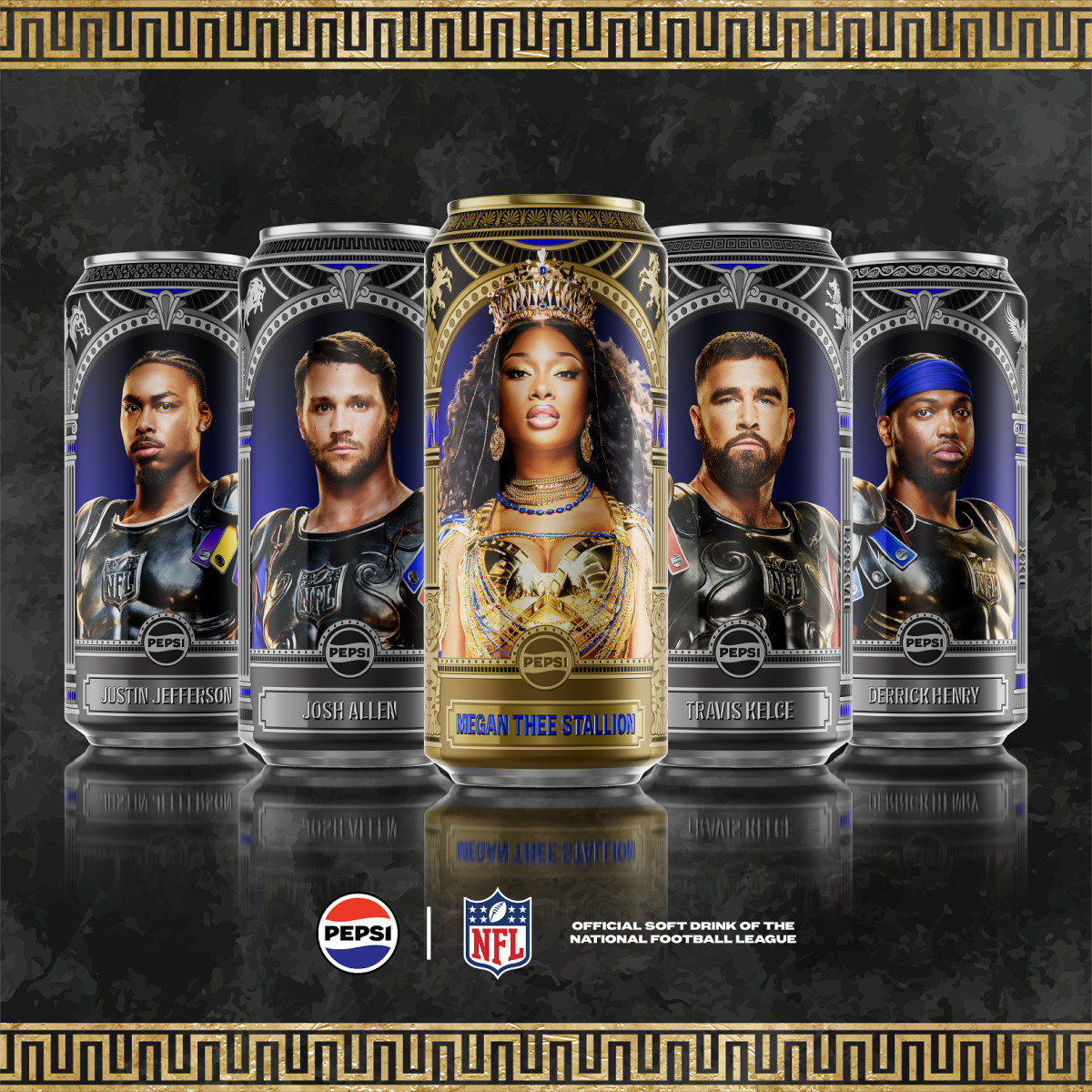 Megan Thee Stallion and Travis Kelce Adorn Pepsi's Gladiator II Cans