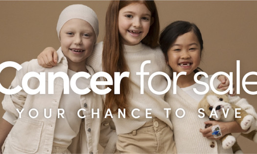Aamu Foundation’s #CancerForSale graphic with three children