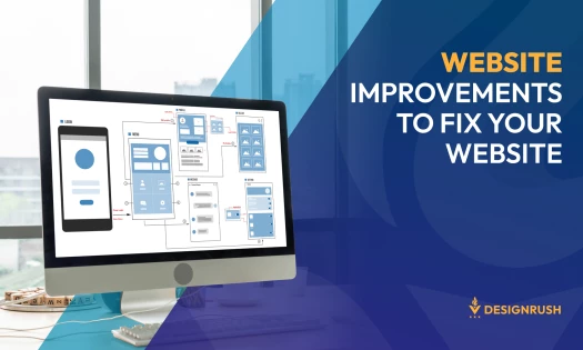 A team looking for website improvement on the laptop and tablet
