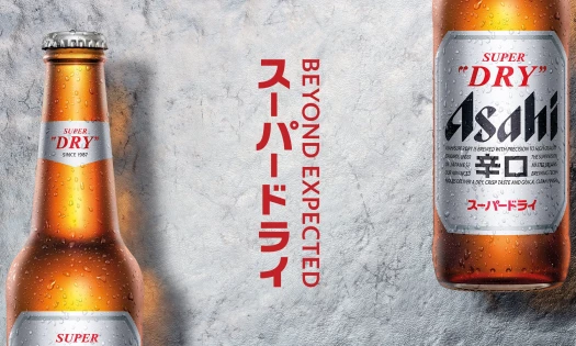 New packaging for Asahi Super Dry