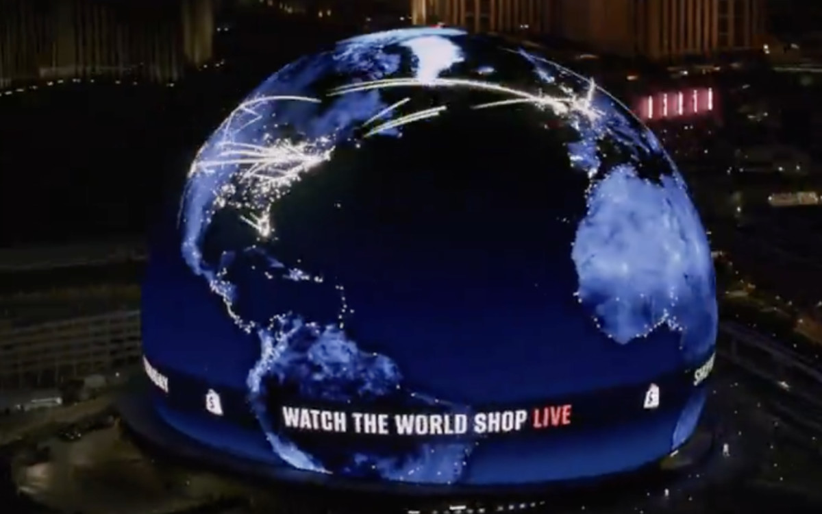 'Watch the World Shop Live' on the Las Vegas Sphere in Shopify's Cyber Monday Campaign