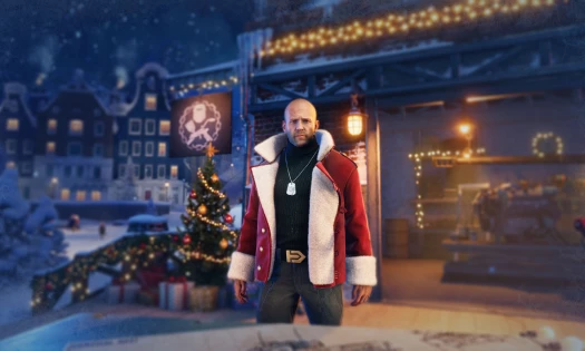 Jason Statham on top of a tank
