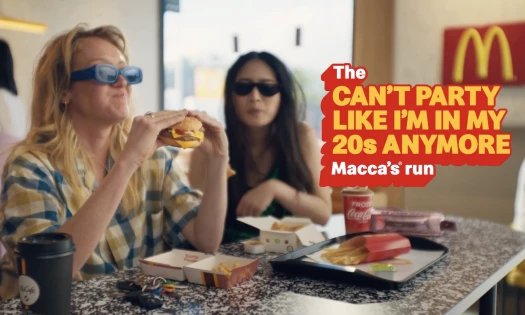 Aussies enjoying a meal from McDonald's