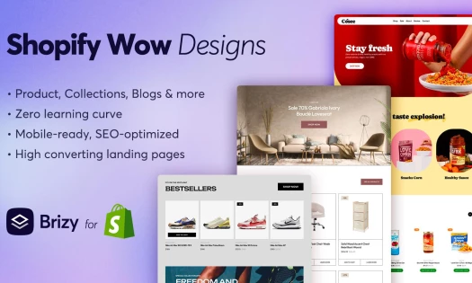 Brizy for Shopify launch