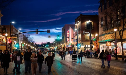 The traditional Christmas Stroll at Sheridan, Wyoming